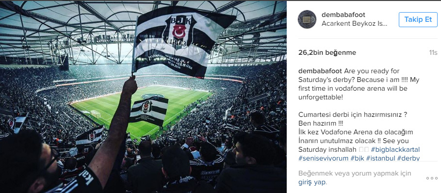 Beşiktaş'a derbide Demba Ba sürprizi