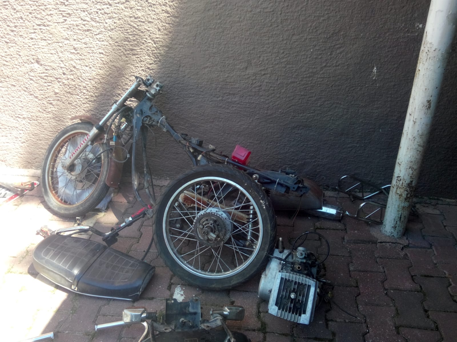 Polis motosiklet parçalarını yapboz gibi birleştirdi olayı çözdü