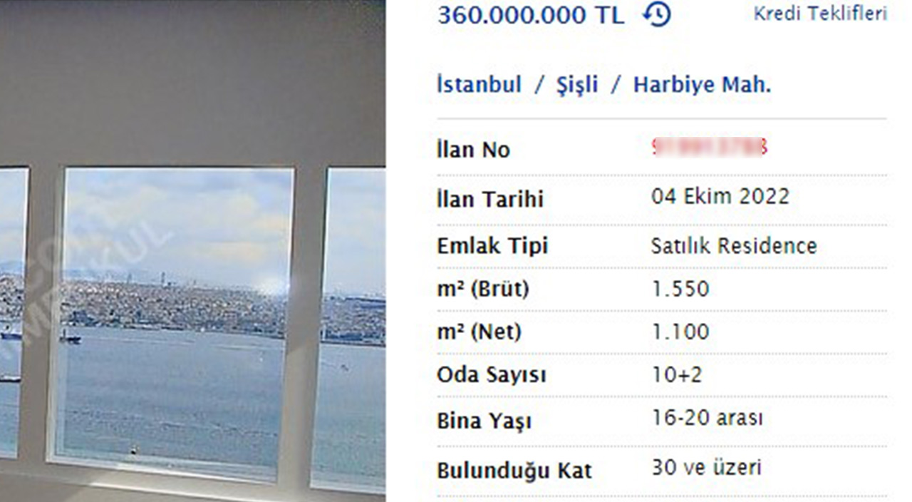 İstanbul'da 360 milyon TL'den satışa çıkarılan lüks daire sosyal medyanın gündemine oturdu İstanbul'da 360 milyon TL'den satışa çıkarılan lüks daire sosyal medyanın gündemine oturdu
