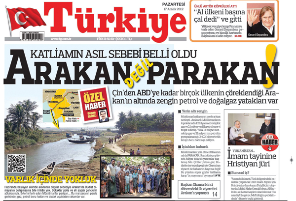 Arakan'daki olayların perde arkası netleşiyor, Katliamın gazı çıktı! Arakan'daki olayların perde arkası netleşiyor, Katliamın gazı çıktı!