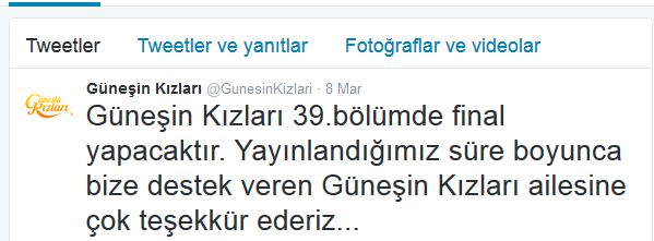 Güneşin Kızları veda ediyor