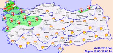 Meteoroloji'den son dakika dolu ve fırtına uyarısı! İstanbullular alarma geçti (26 Haziran Hava durumu)