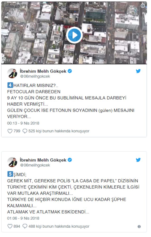 Gökçek'ten La Casa De Papel için bomba iddia: Ali Koç'a suikast, Gezi ve darbe işareti