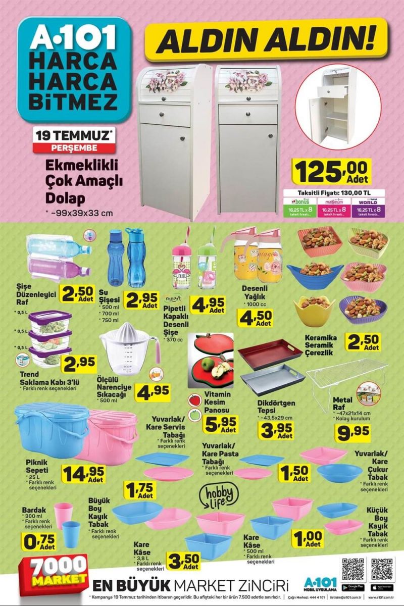 A101 Aktüel Temmuz İndirim Listesi Kataloğu | Temmuz A101 Aktüel İndirimli ürünler hangileri?
