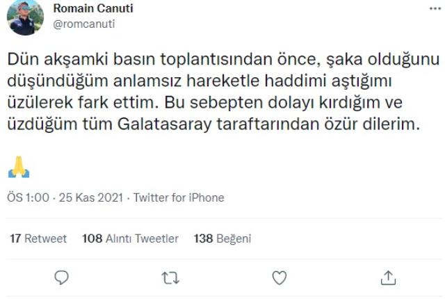 Fransız gazeteciden skandal paylaşım! Galatasaray taraftarından tepki yağıyor