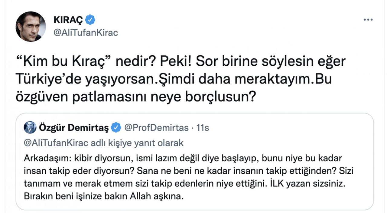 Ekonomist Özgür Demirtaş ile şarkıcı Kıraç Twitter’da fena atıştı
