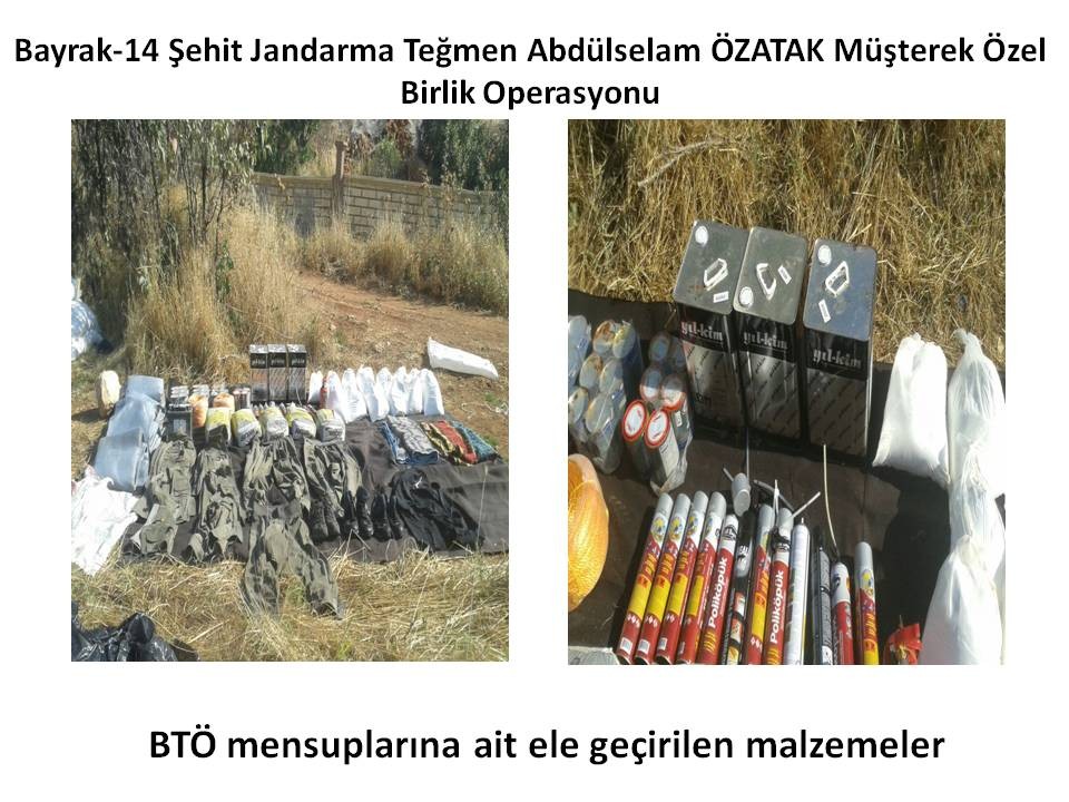 Lice operasyonunda ele geçirilenler