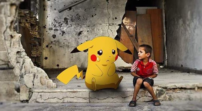 Suriyeli sığınmacıdan savaşa karşı 'Pokemon' uyarlaması