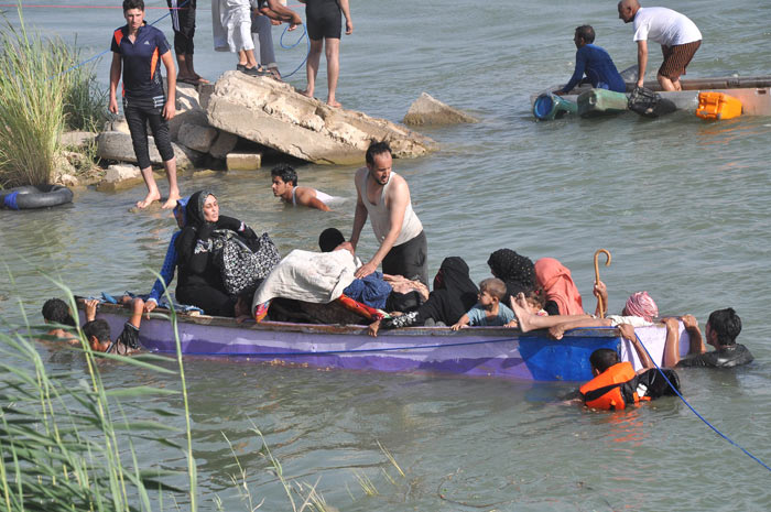 Felluce'den kaçıp Fırat Nehri'ni böyle aştılar