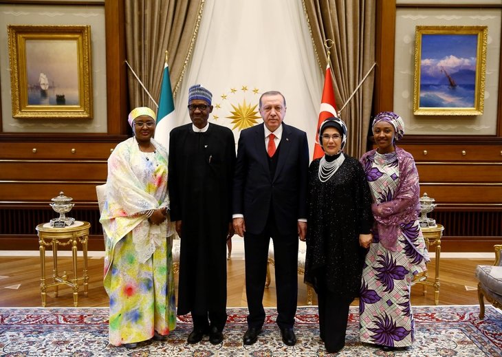 Erdoğan, Buhari onuruna öğle yemeği verdi