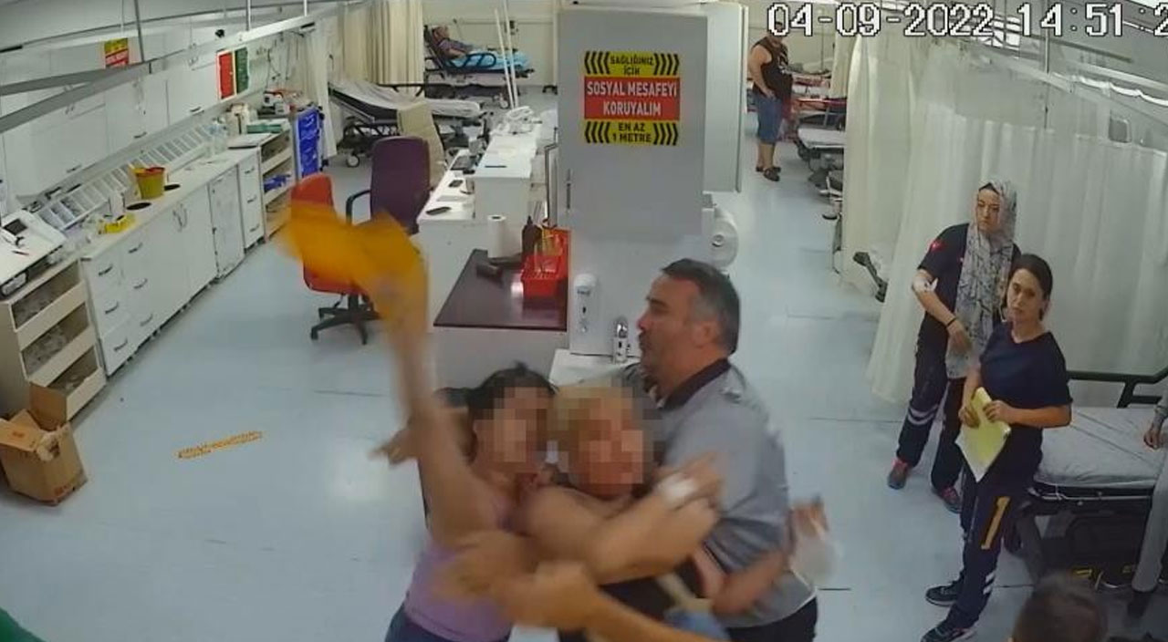 Anne-kız dehşet saçtı.. 'Serum takmıyorlar' diye hastaneyi birbirine kattılar!