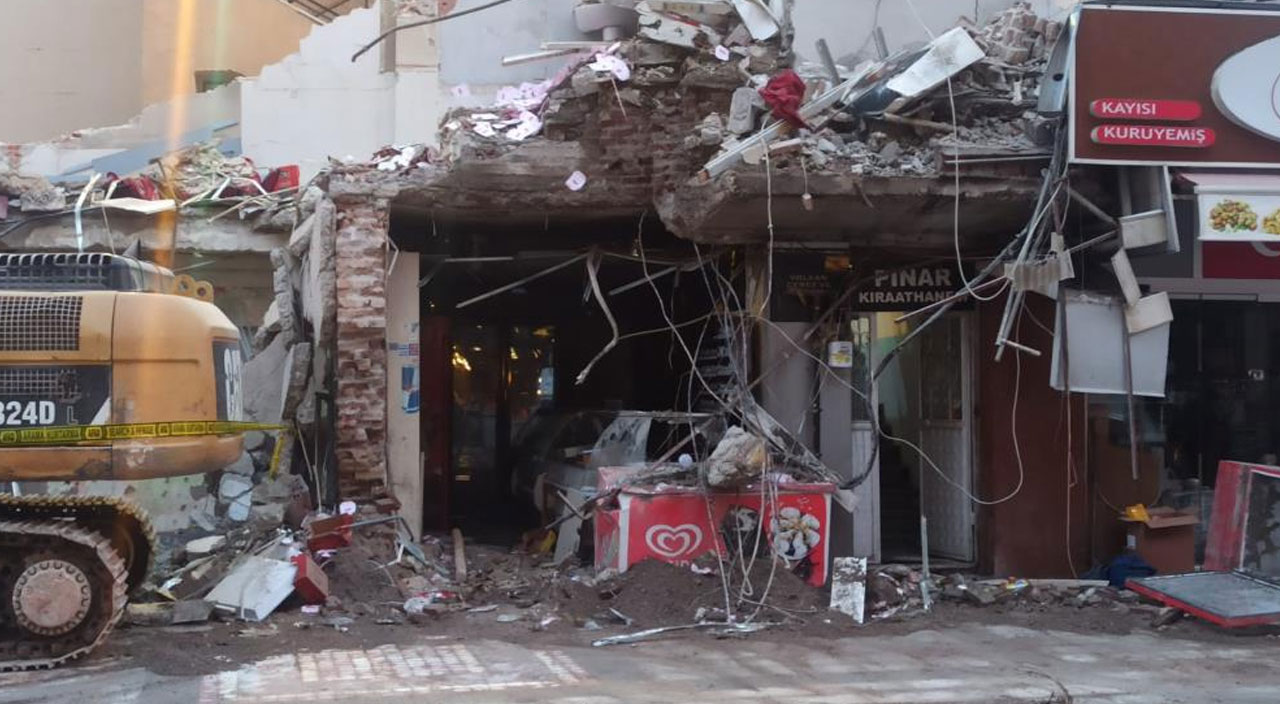 Malatya’da çöken binadaki hasar gün aydınlanınca ortaya çıktı