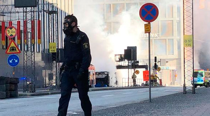 Stockholm'de şiddetli patlama