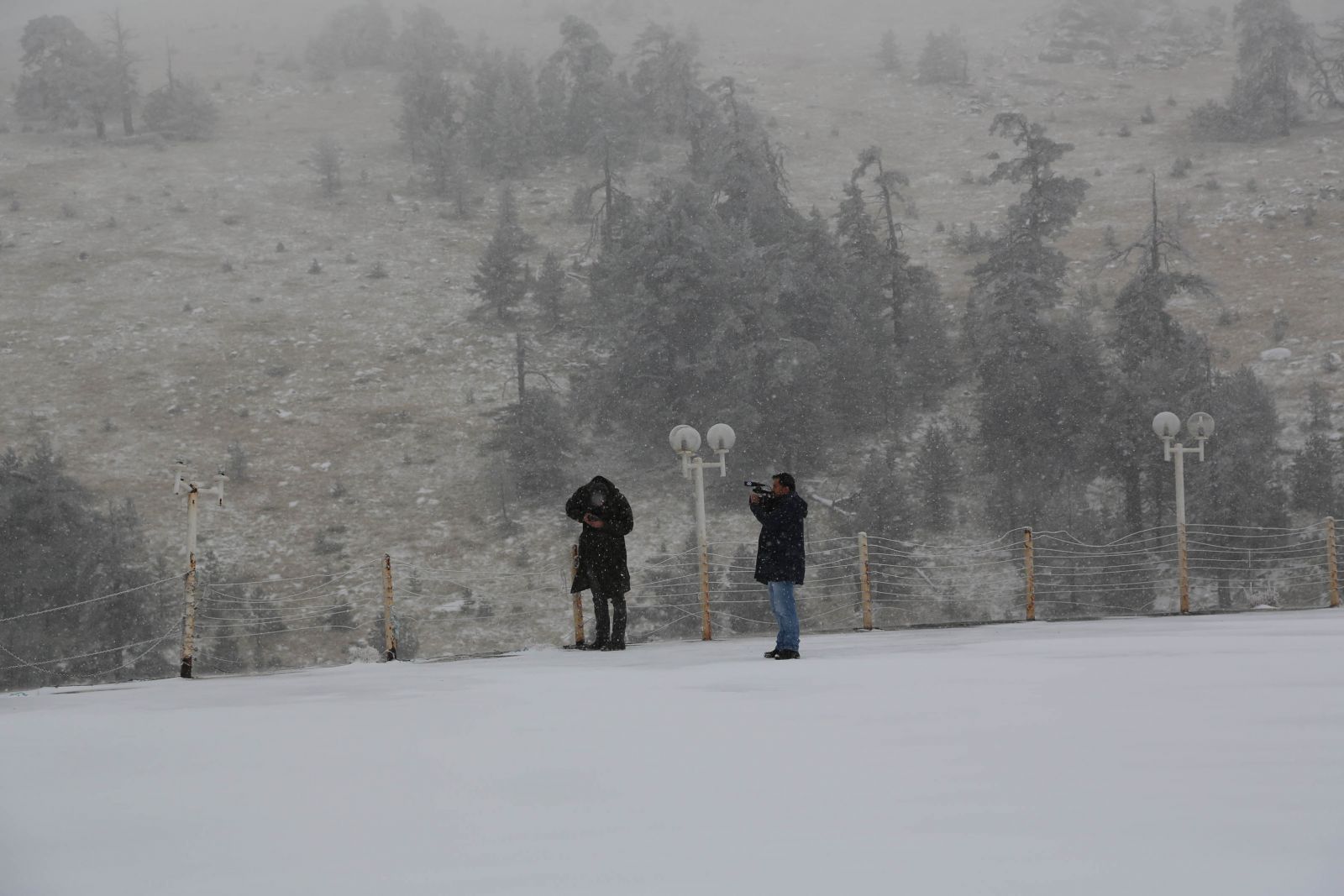 Bolu'da kar yağışı başladı