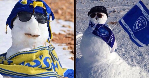 Suudi Arabistan'da çöle aniden kar yağdı