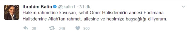 Siyasiler Fadimana Halisdemir için başsağlığı mesajı yayınladı