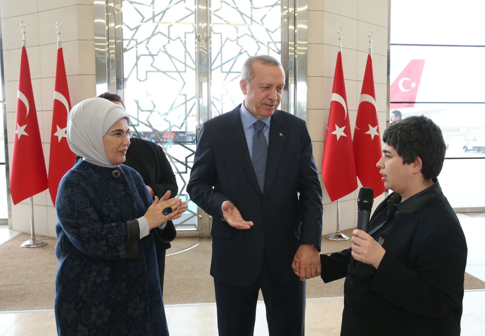 Erdoğan'ı İzmir'de otistik bireyler mehter takımı karşıladı