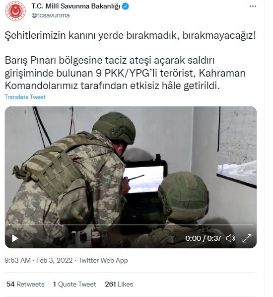 MSB duyurdu: 9 terörist etkisiz hale getirildi!