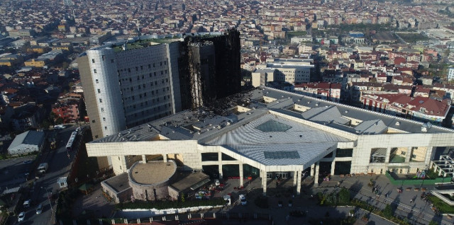Taksim İlk Yardım Hastanesi havadan görüntülendi