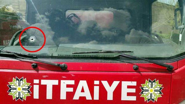 Teröristler Mardin'de itfaiye ekibine saldırdı