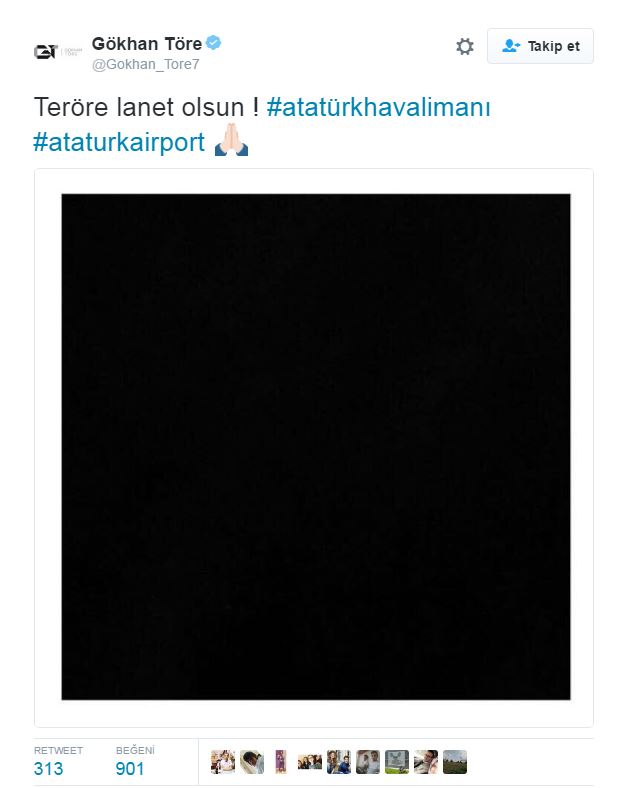 Atatürk Havalimanı'ndaki saldırıya destek mesajı