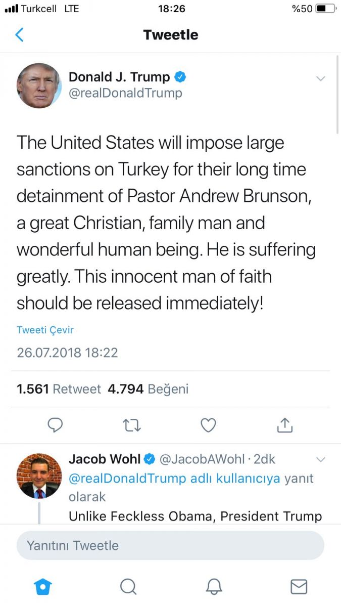 Son Dakika... ABD Başkanı Trump'tan Türkiye'ye tehdit!