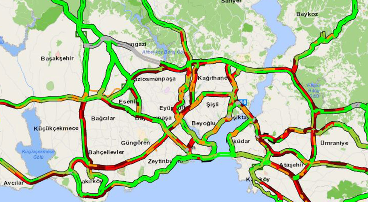 İstanbul’da trafik yoğunluğu