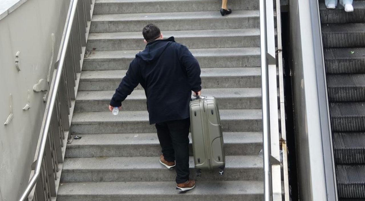 Taksim Metrosu’nda yürüyen merdiven çilesi