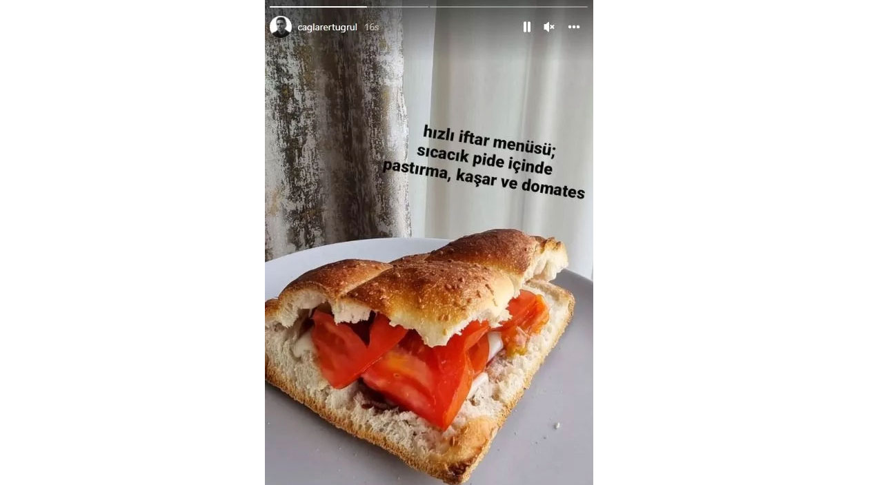 Teşkilat’ın Serdar’ı Çağlar Ertuğrul’un iftar menüsü takipçilerini güldürdü