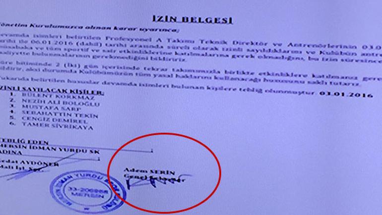 Sahte imzayla kovuldu!