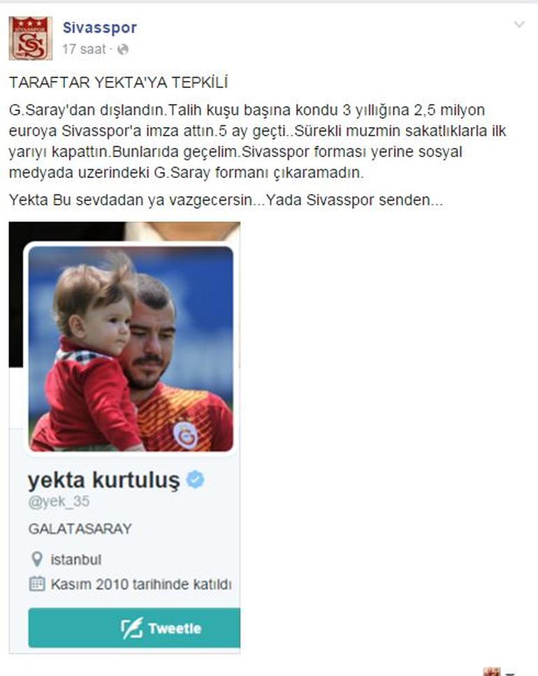 Yekta Kurtuluş Sivassporluları çıldırttı! Yekta Kurtuluş Sivassporluları çıldırttı!