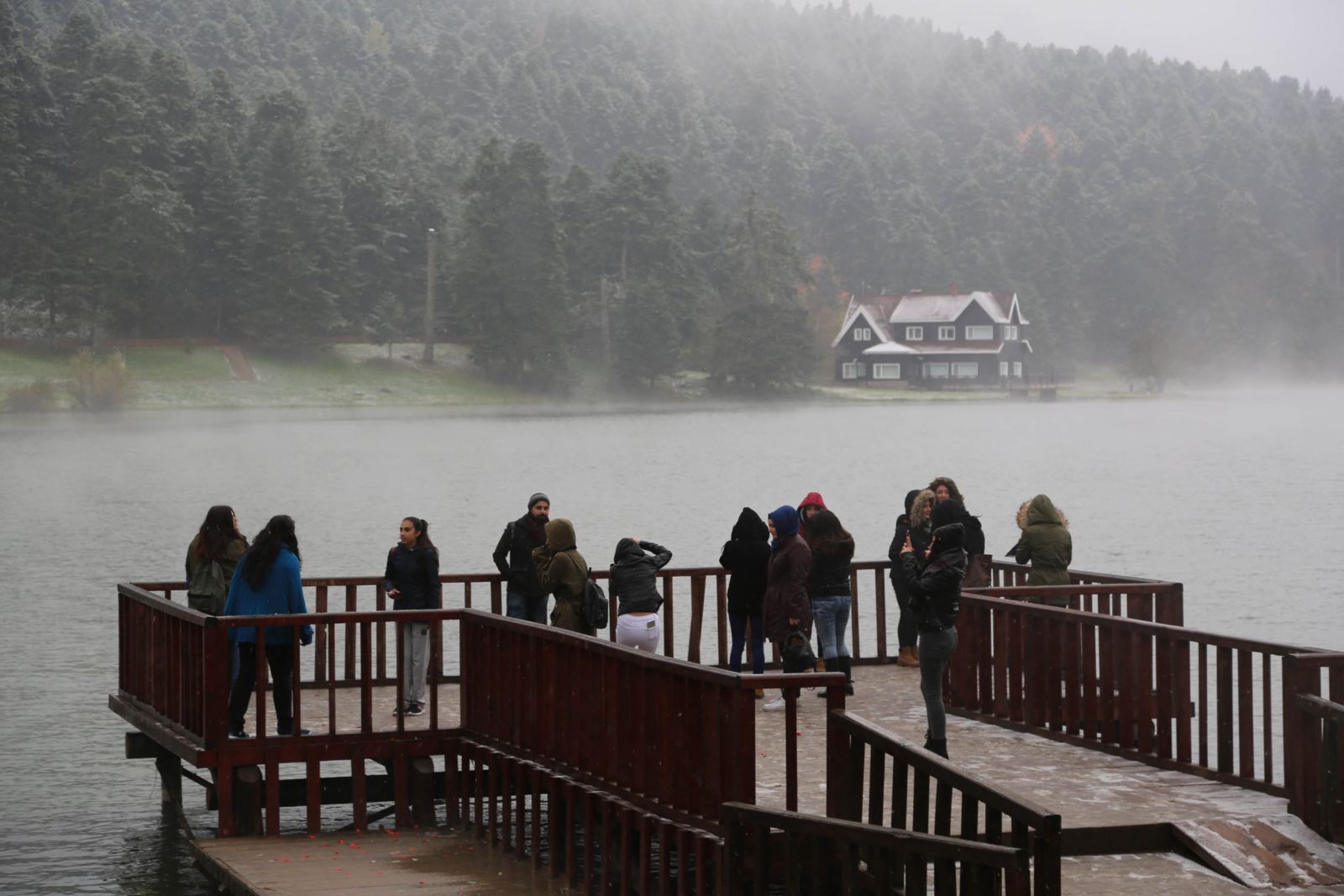 Bolu'da kar yağışı başladı