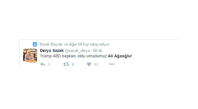 ABD'nin yeni başkanı Trump oldu, sosyal medya Ali Ağaoğlu'yla çalkalandı