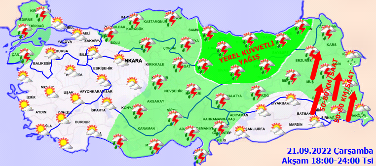 Meteoroloji’den 17 il için sarı kodlu uyarı: Sıcaklıklar 8 derece birden düşecek (21 Eylül 2022 hava durumu)