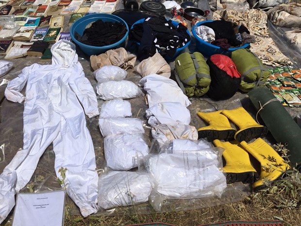 Lice'de 1 ton 190 kilo amonyum nitrat ele geçirildi