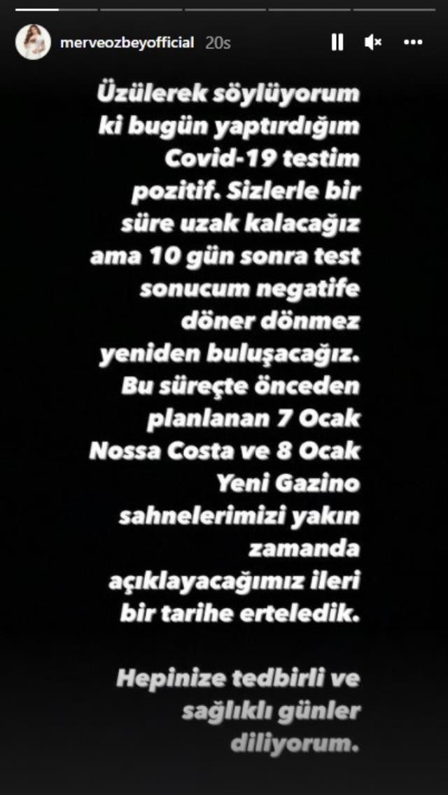 Ünlü şarkıcı Merve Özbey koronavirüse yakalandı! Yaşadıkları herkesi korkuttu