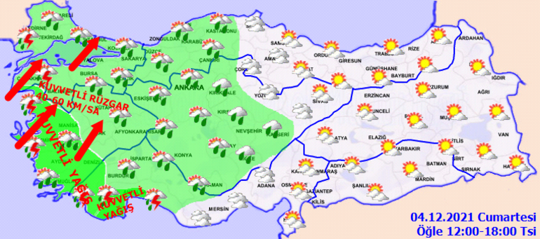 Meteoroloji'den 12 ile sarı ve turuncu kodlu uyarı