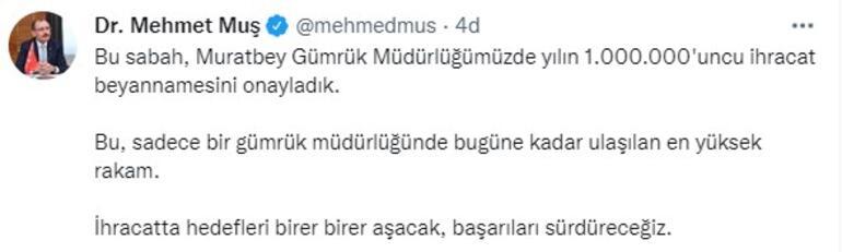 Bakan Muş açıkladı: Bugüne kadar ulaşılan en yüksek rakam