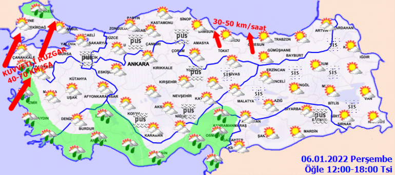 Meteorolojiden sağanak ve fırtına uyarısı! 6 Ocak hava durumu