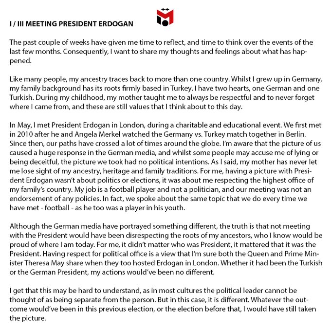 Mesut Özil, Almanya Milli Takımı'nı bıraktığını açıkladı