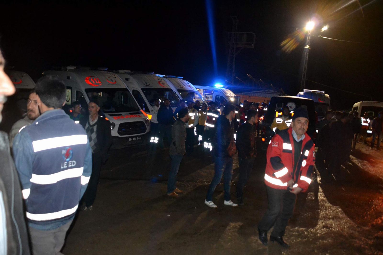 Siirt'in Şirvan ilçesindeki bakır madeni sahasında heyelan