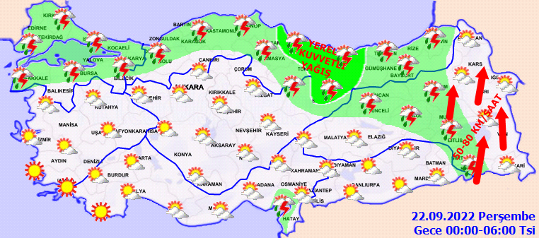 Meteoroloji’den 17 il için sarı kodlu uyarı: Sıcaklıklar 8 derece birden düşecek (21 Eylül 2022 hava durumu)