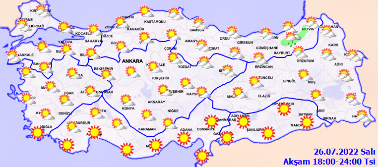 Bugün hava nasıl? Meteoroloji’den sıcak hava uyarısı!  (26 Temmuz 2022 hava durumu)