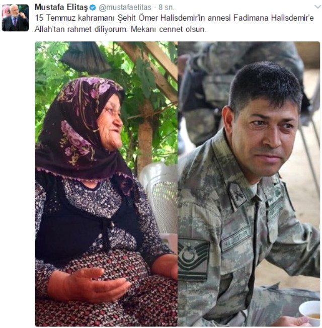 Siyasiler Fadimana Halisdemir için başsağlığı mesajı yayınladı