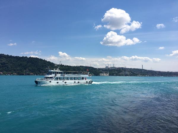 İstanbul Boğazı turkuaza boyandı