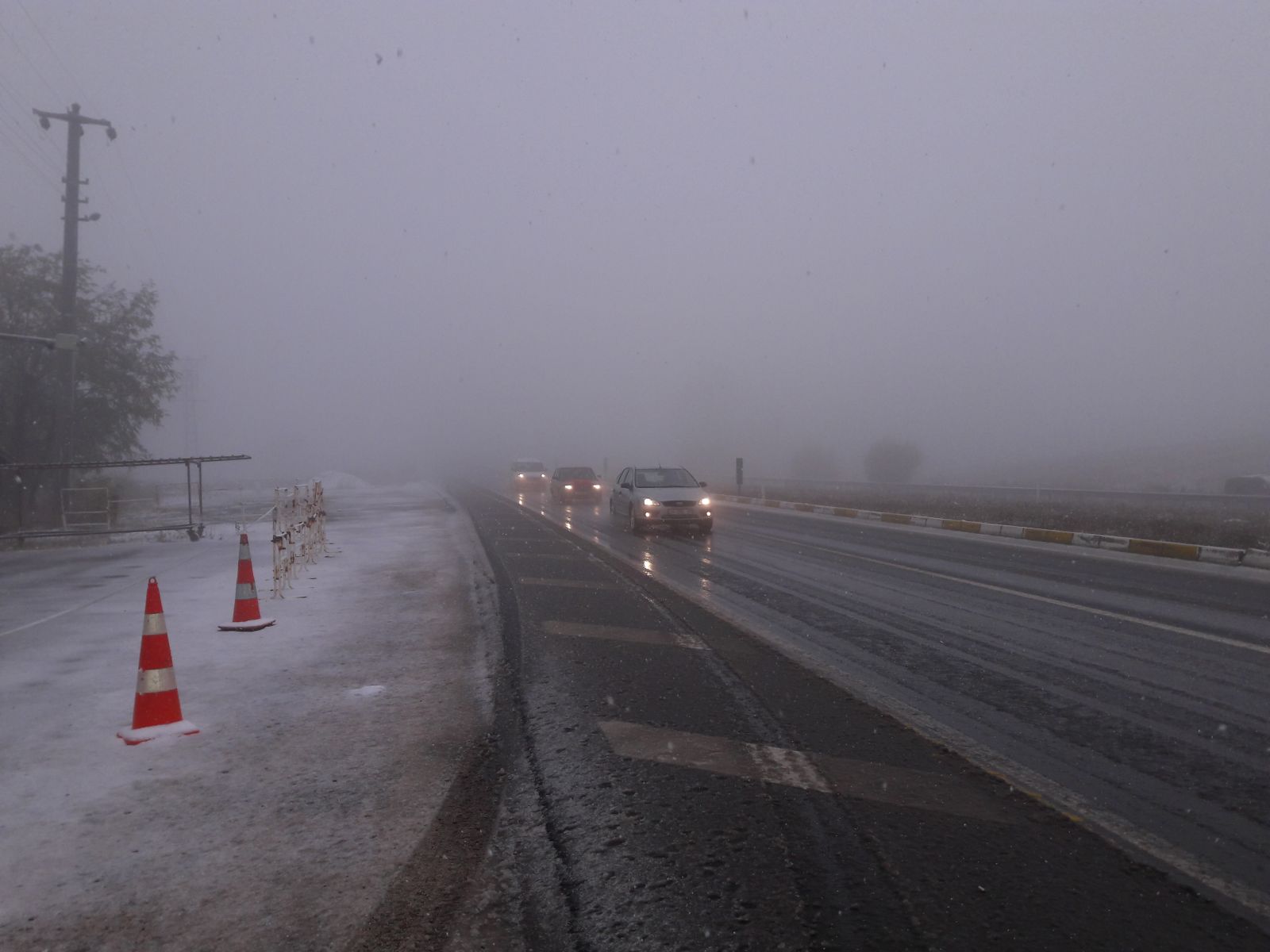 Bolu'da kar yağışı başladı