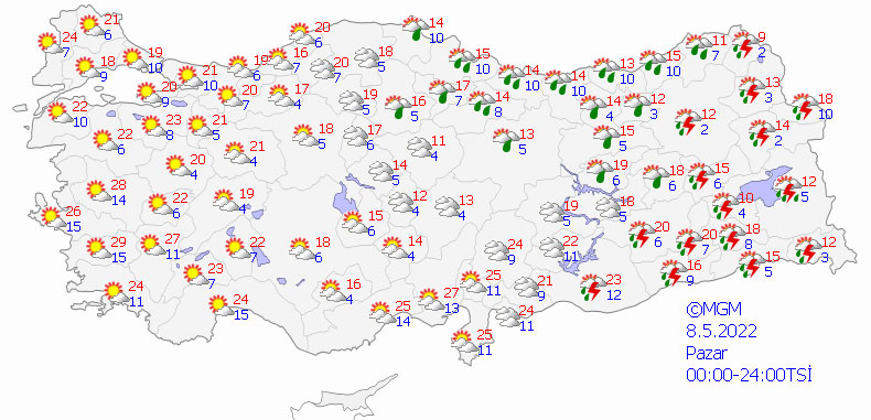 Güneşe aldanmayın! Meteoroloji uyardı, sağanak etkili olacak (8 Mayıs 2022 hava durumu) Güneşe aldanmayın! Meteoroloji uyardı, sağanak etkili olacak (8 Mayıs 2022 hava durumu)