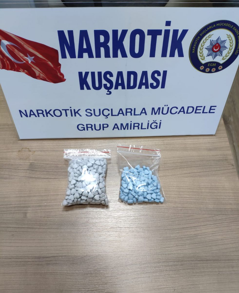 Kuşadası’nda uyuşturucu hap operasyonu