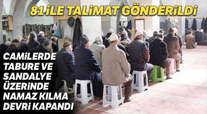 Üsküdar'da kiliseye benzetilen camiide sabit oturaklar kaldırıldı