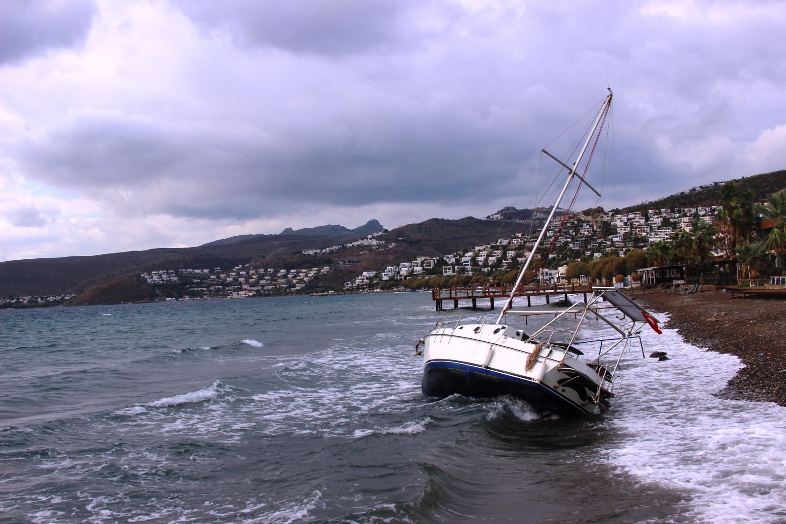 Bodrum'da fırtına etkili oldu